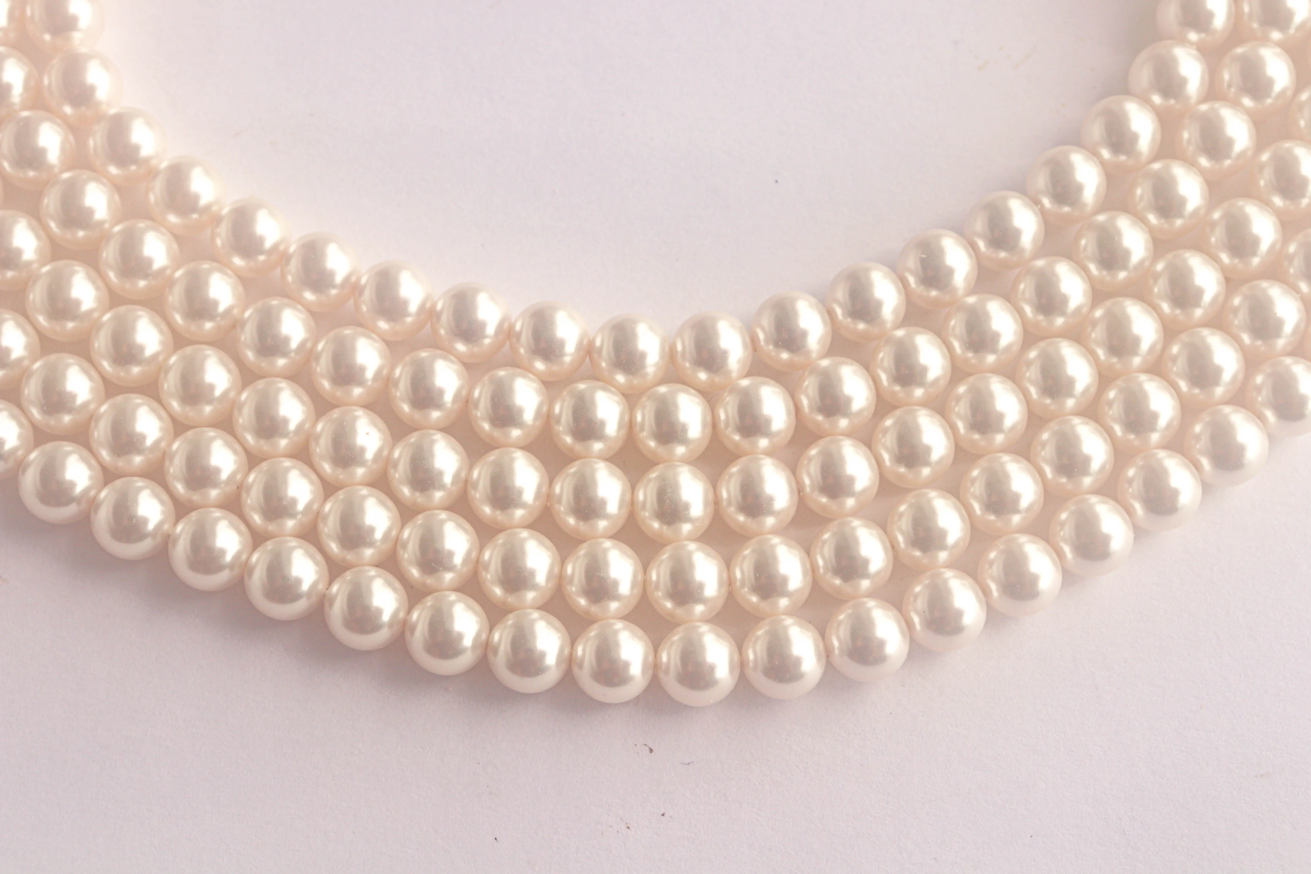6mm Crystal White (001 650) Genuine Swarovski 5810 Pearls Round Beads jewelry making