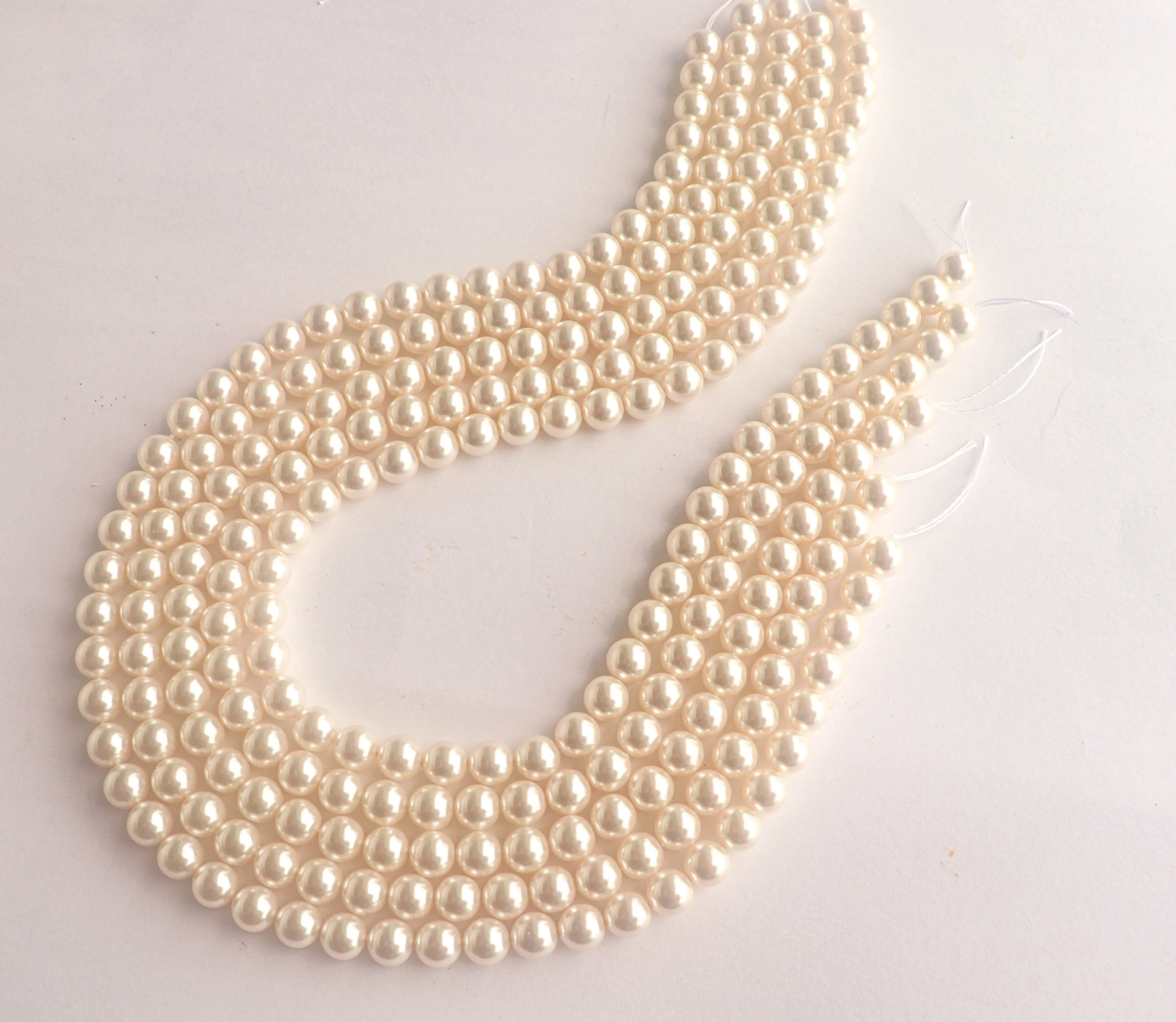 6mm Crystal White (001 650) Genuine Swarovski 5810 Pearls Round Beads jewelry making