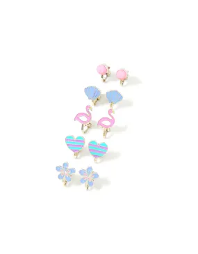 Accessorize Girl Flamingo Clip On Earrings