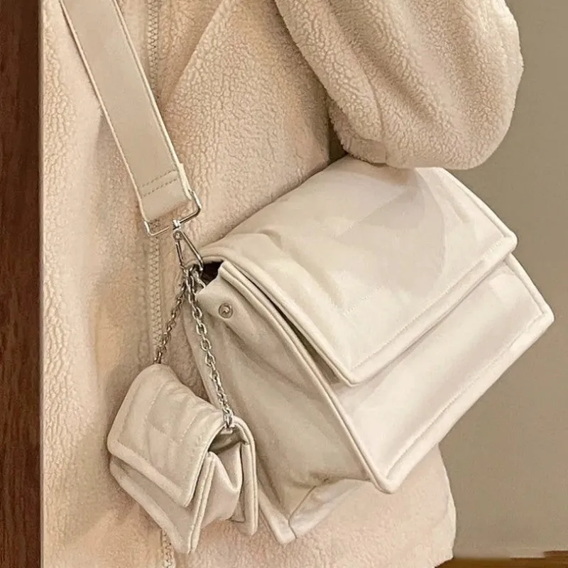 Amozae-Back To School Gifts Solid Color Pu Leather Crossbody Bag