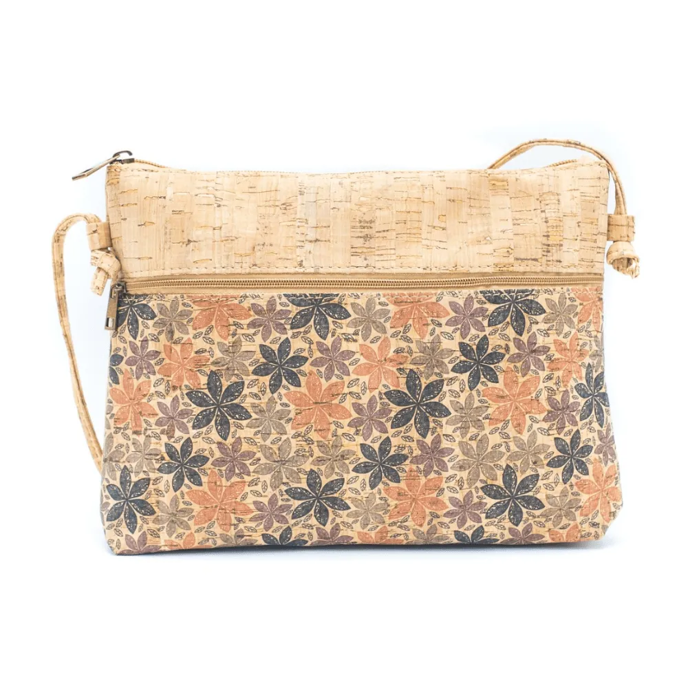 Autumn Floral Cork Crossbody Bag