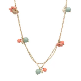 Beautiful Flower Crystal Charm Handmade Necklace Green