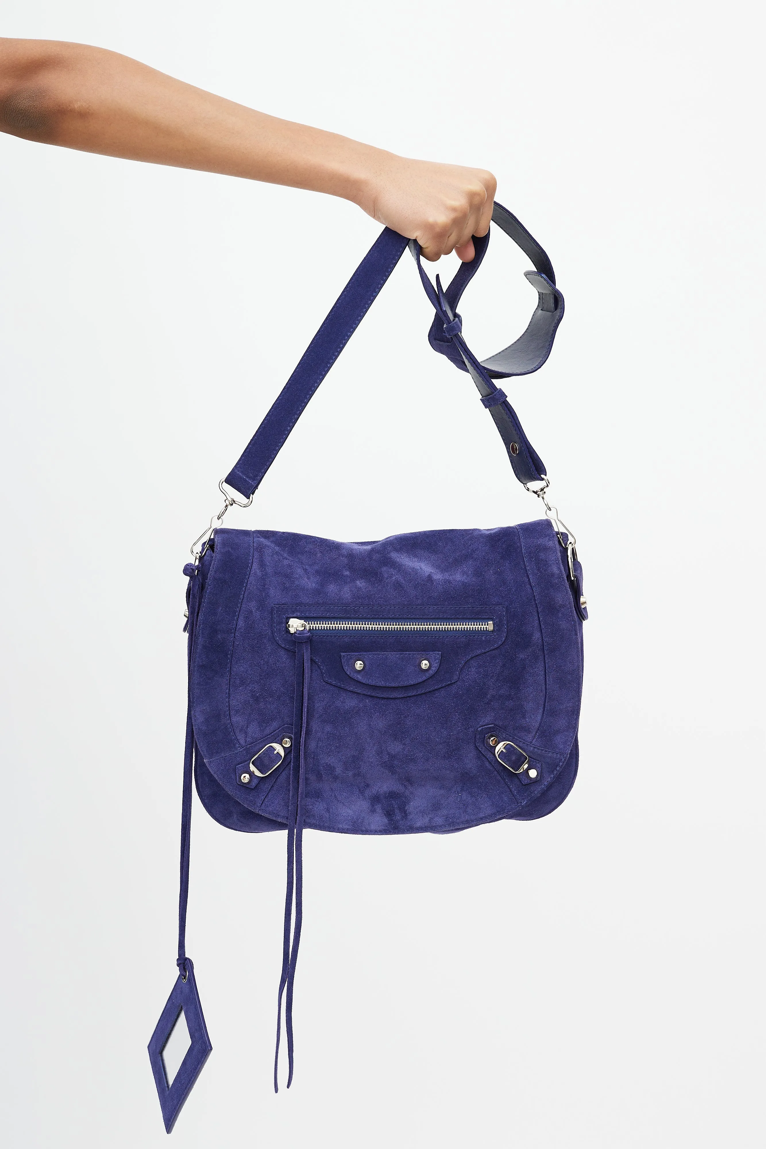 Blue Neo Folk Messenger Bag