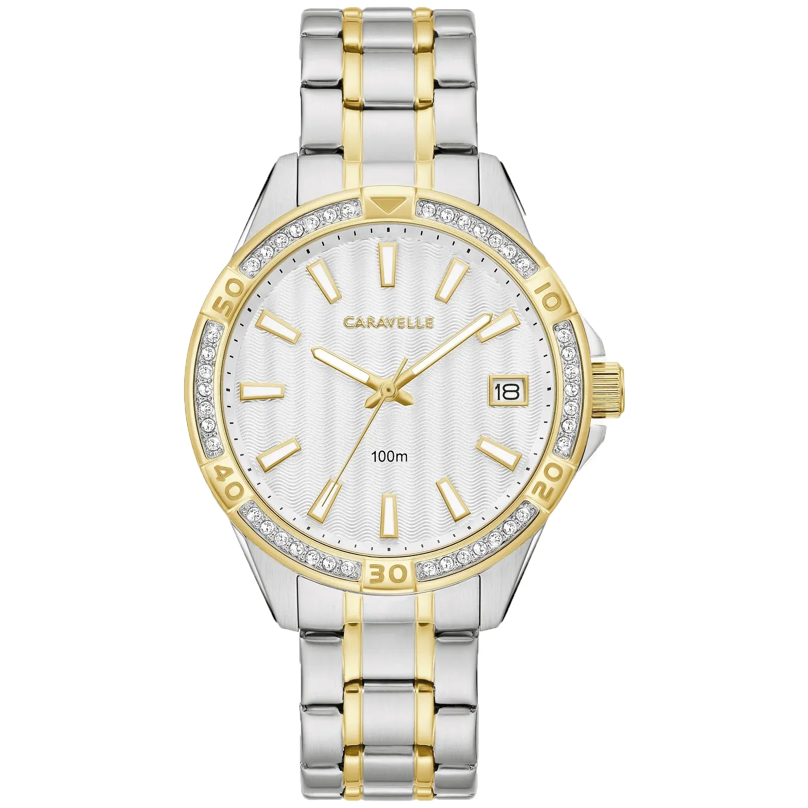 Caravelle Aqualuxx Two-Tone Stainless Steel Watch