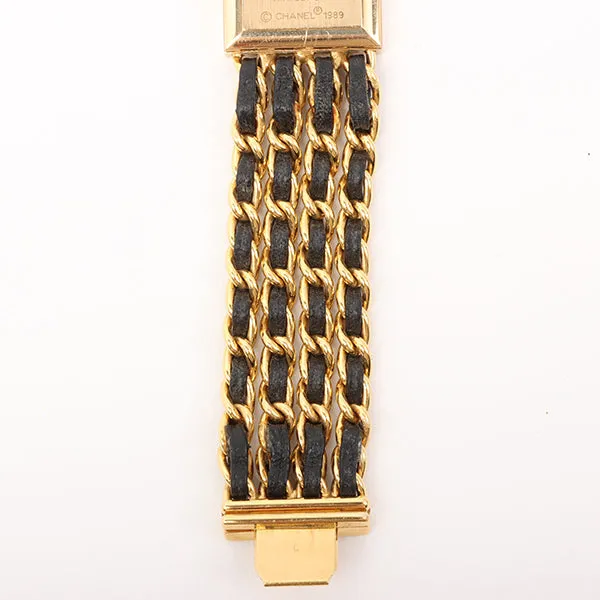Chanel 18K Mademoiselle Watch L Black