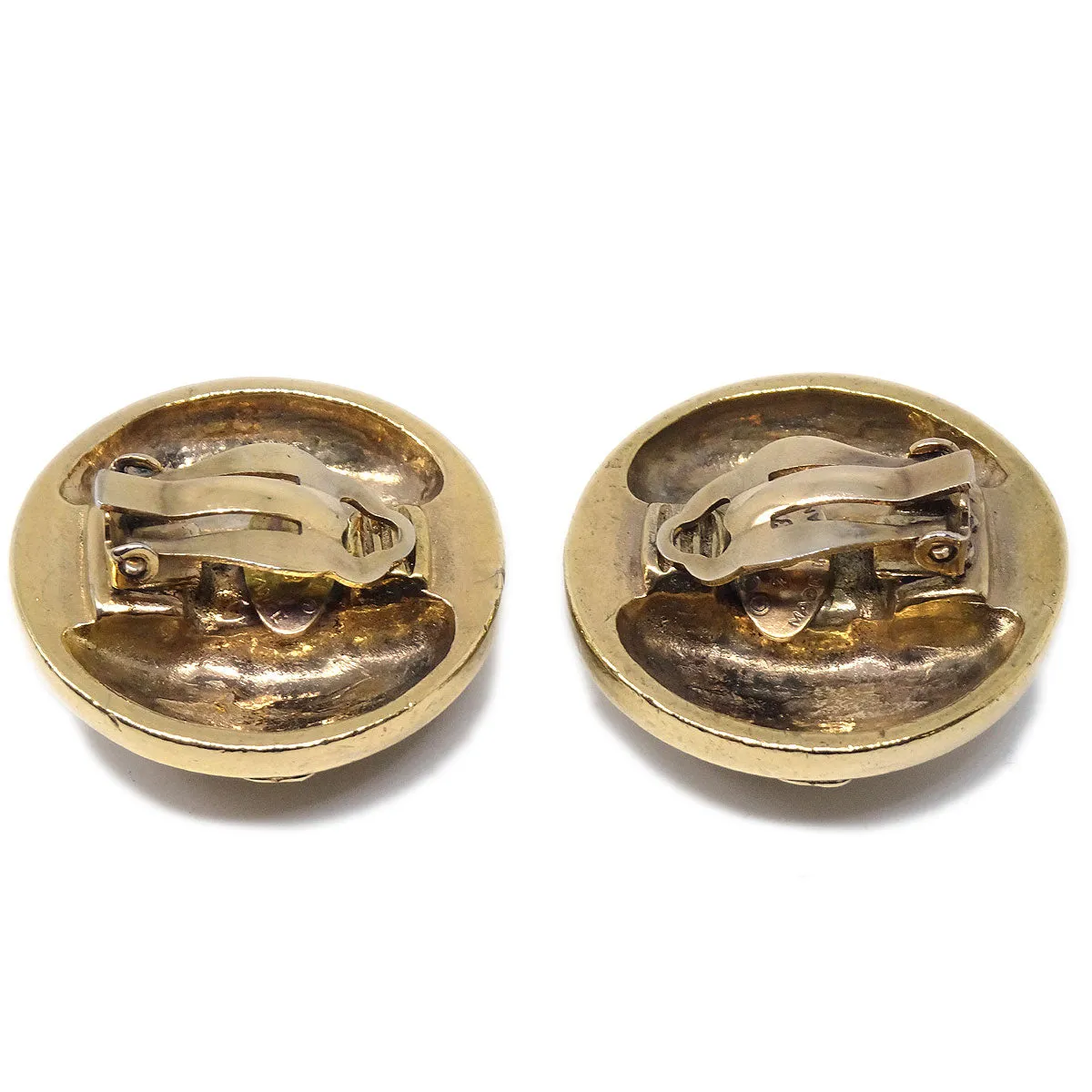 Chanel 1988 Crystal & Gold Earrings Clip-On 23