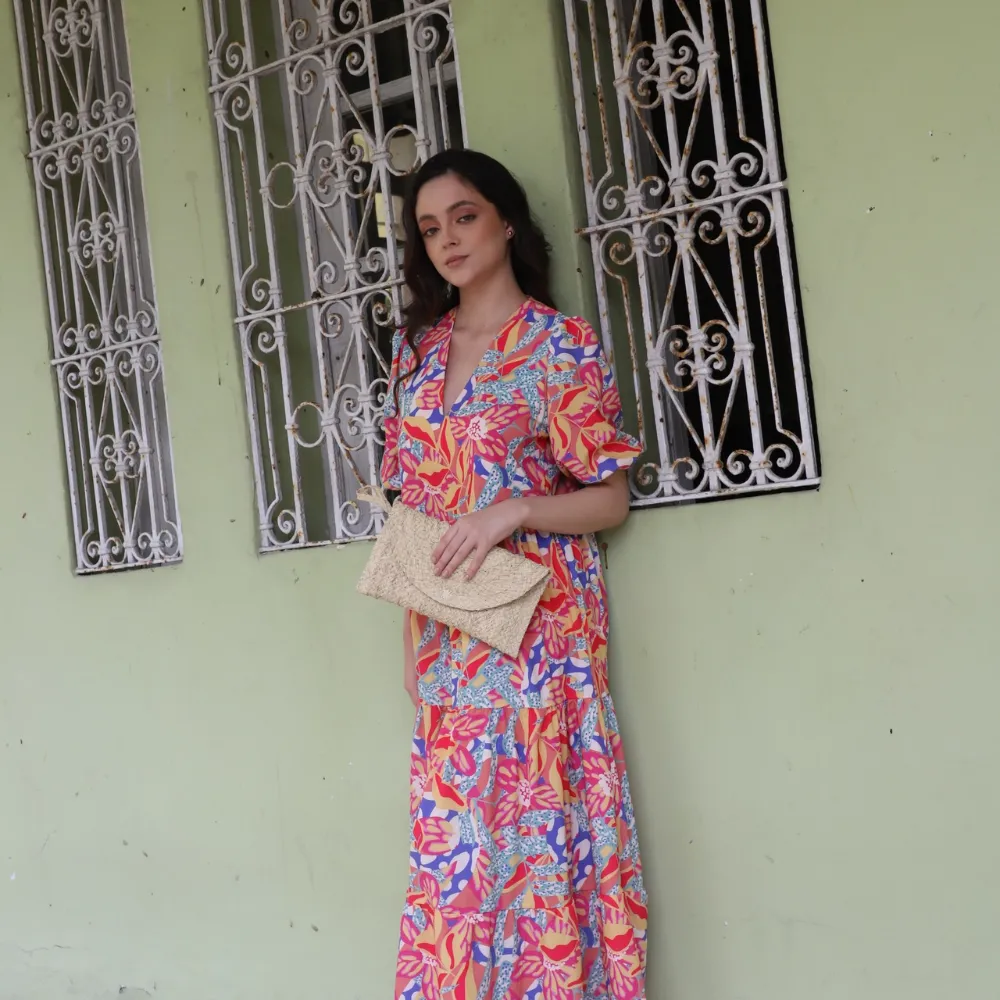 Clutch Bag - Straw Bag - Hand Woven Iraca Palm Bag