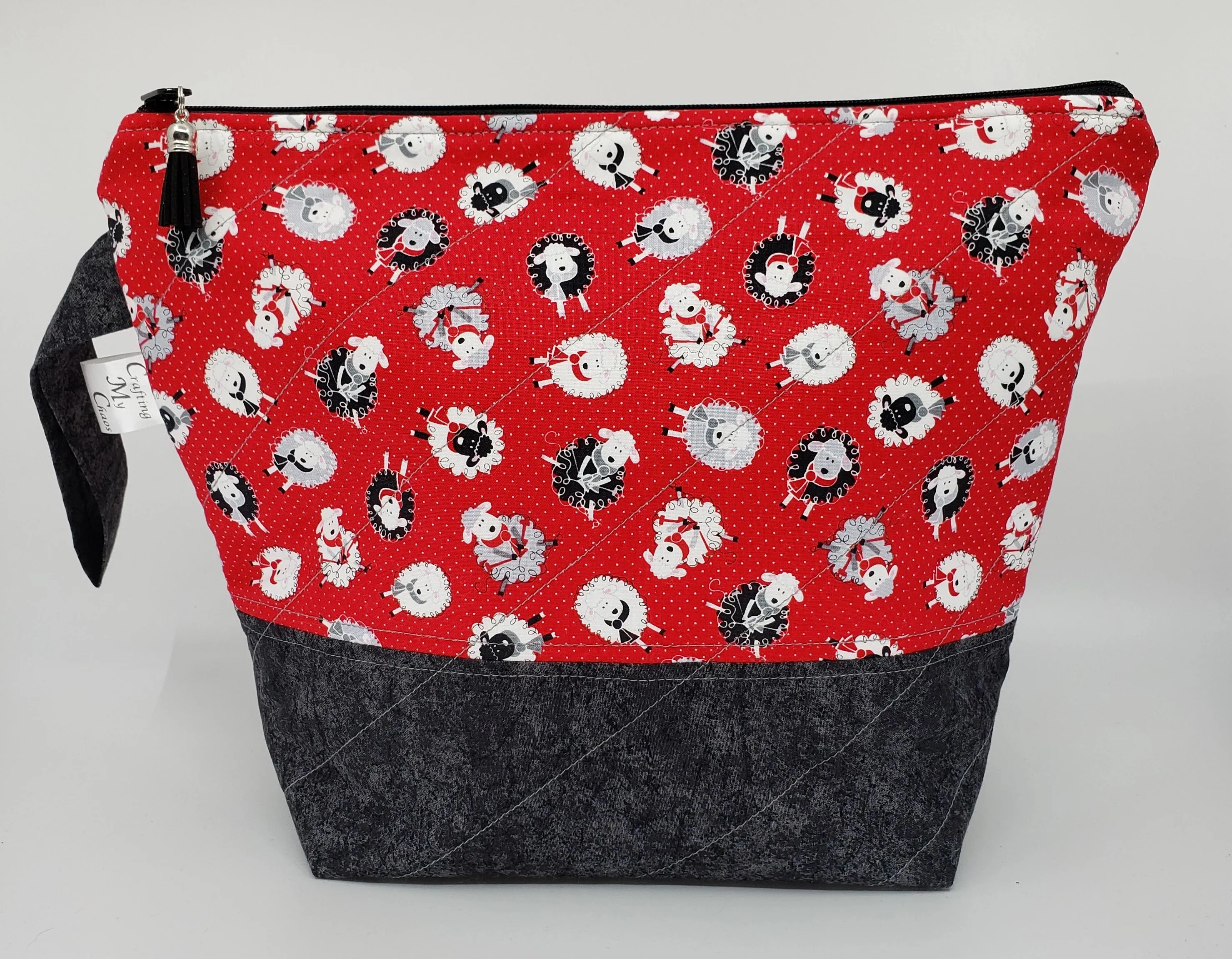 Knitting Sheep -  Project Bag - Medium
