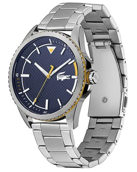 Lacoste Cap Marino Stainless Steel Bracelet Watch 46.1mm in Silver (Metallic) for Men