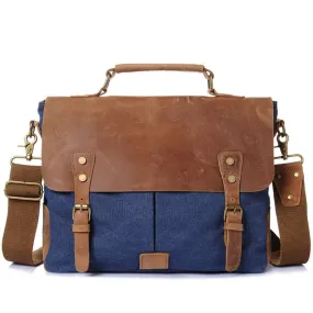 Lincoln Canvas Leather Messenger Bag
