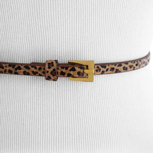 Madden Girl - Ultra Thin Leopard Patterned Womens Belt
