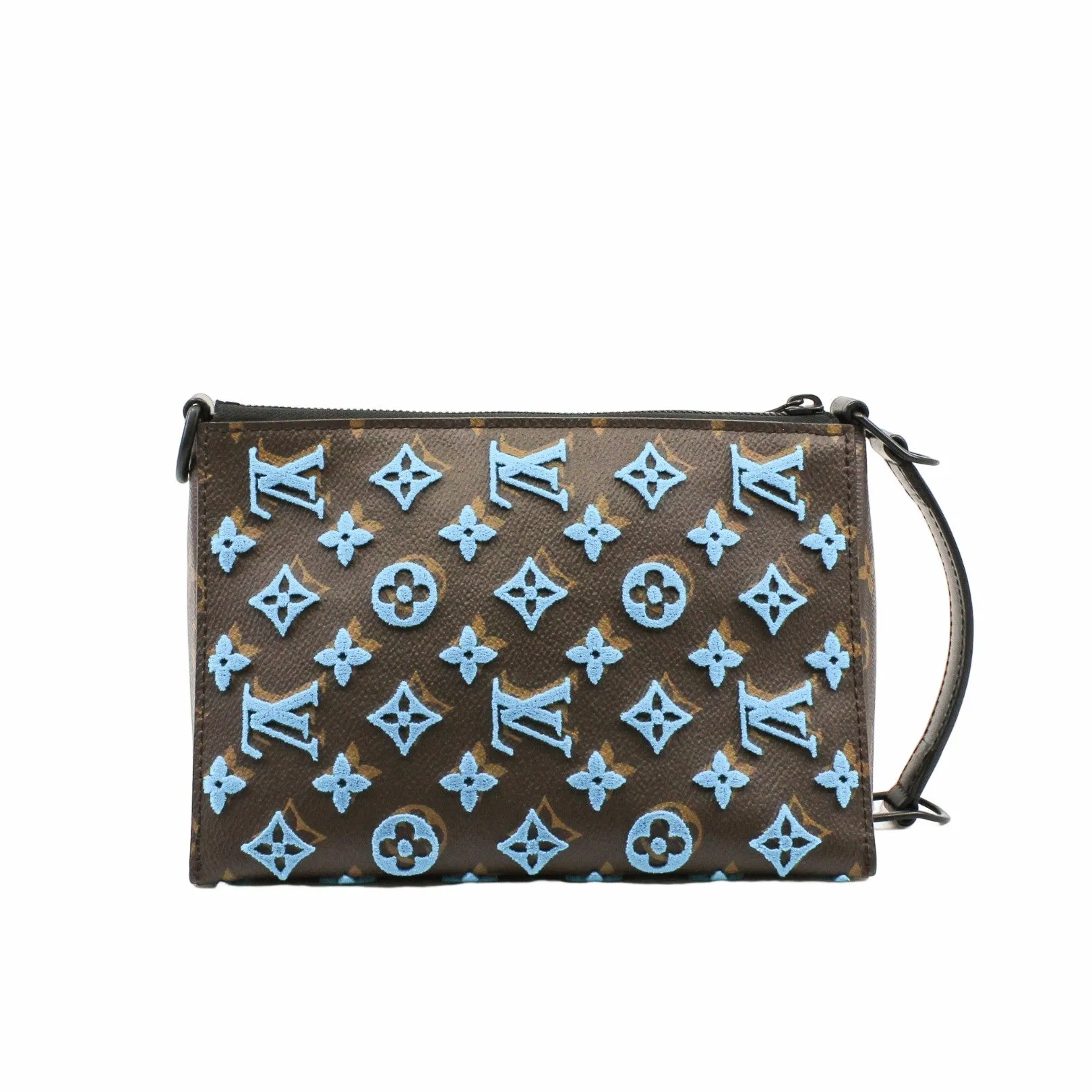 Monogram Tuffetage Triangle Messenger Turquoise rrp3950