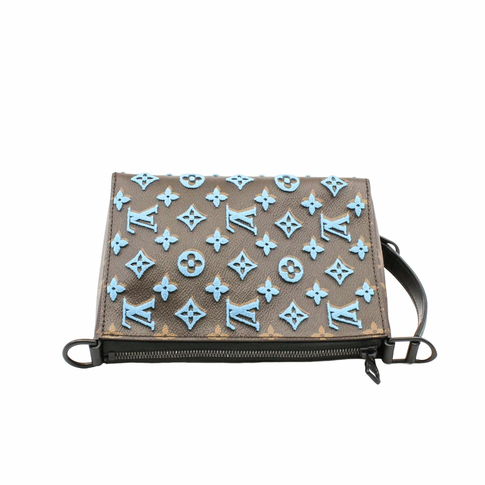 Monogram Tuffetage Triangle Messenger Turquoise rrp3950