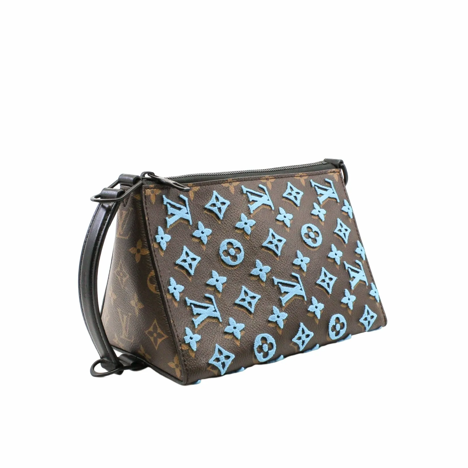 Monogram Tuffetage Triangle Messenger Turquoise rrp3950