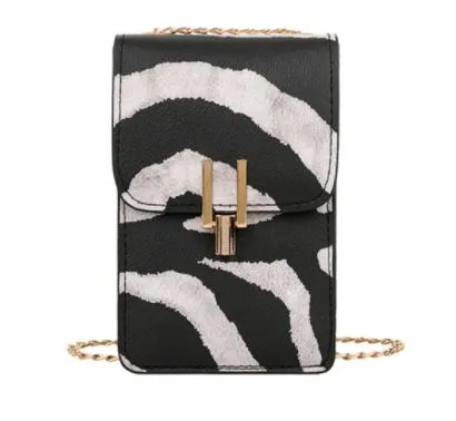 PB96 Zebra Print Messenger Shoulder Bag