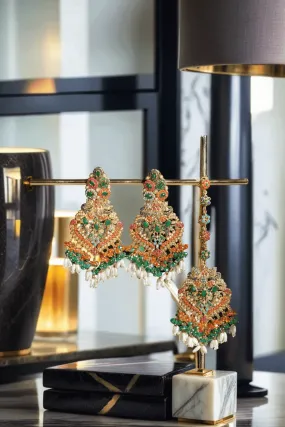 Sarah - Chandelier Earrings & Tikka Set