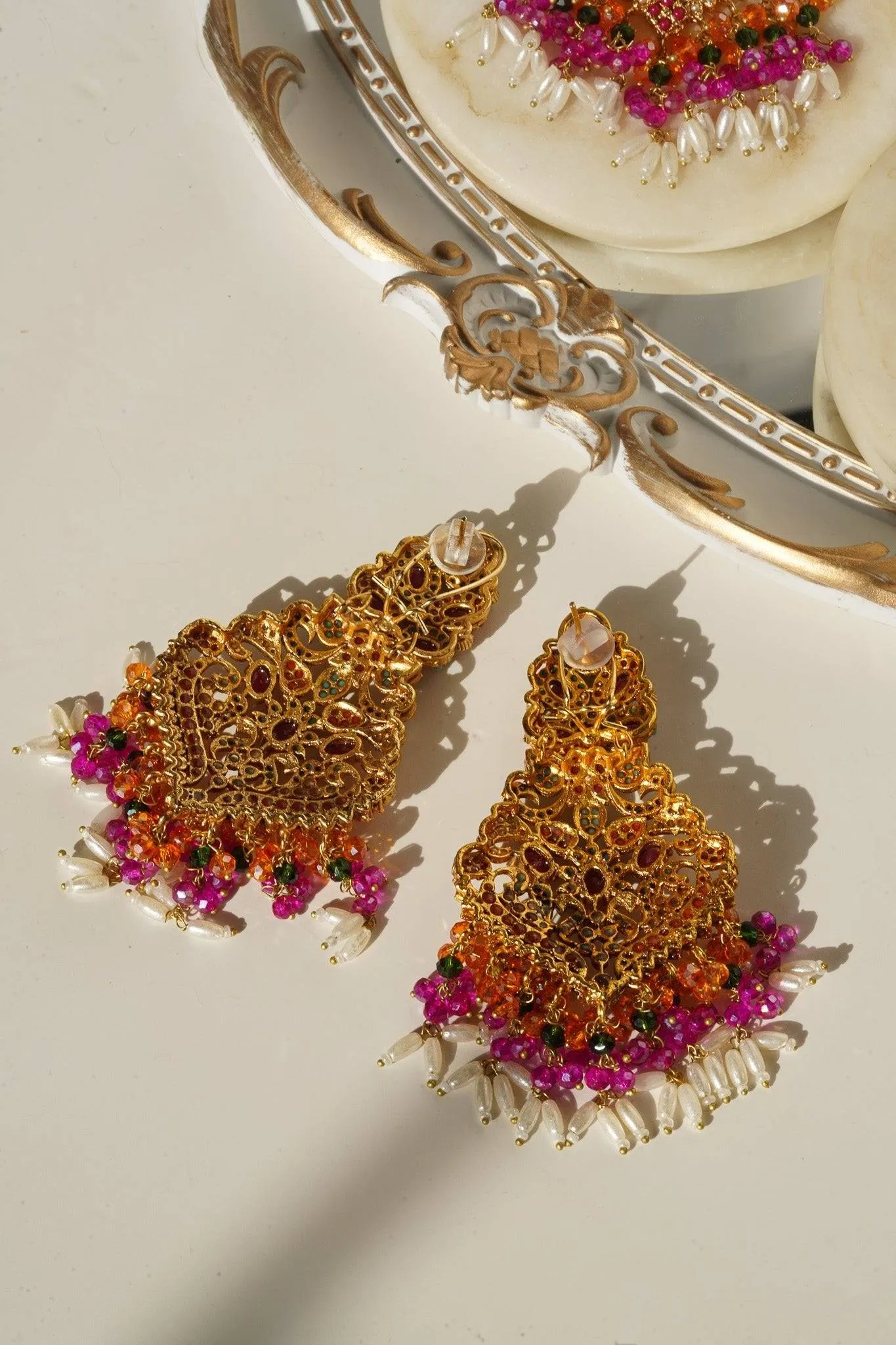 Sarah - Chandelier Earrings & Tikka Set