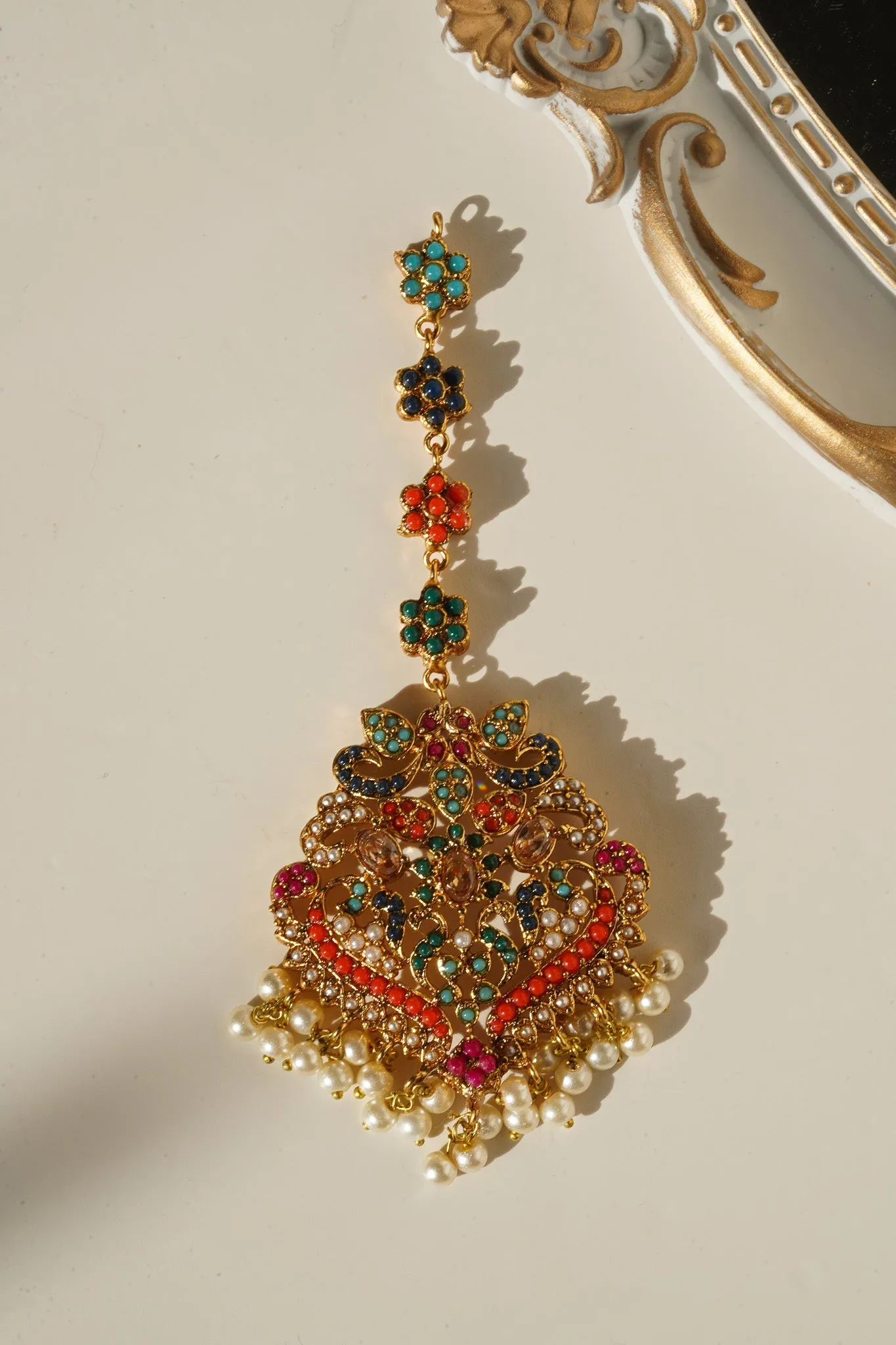Sarah - Chandelier Earrings & Tikka Set