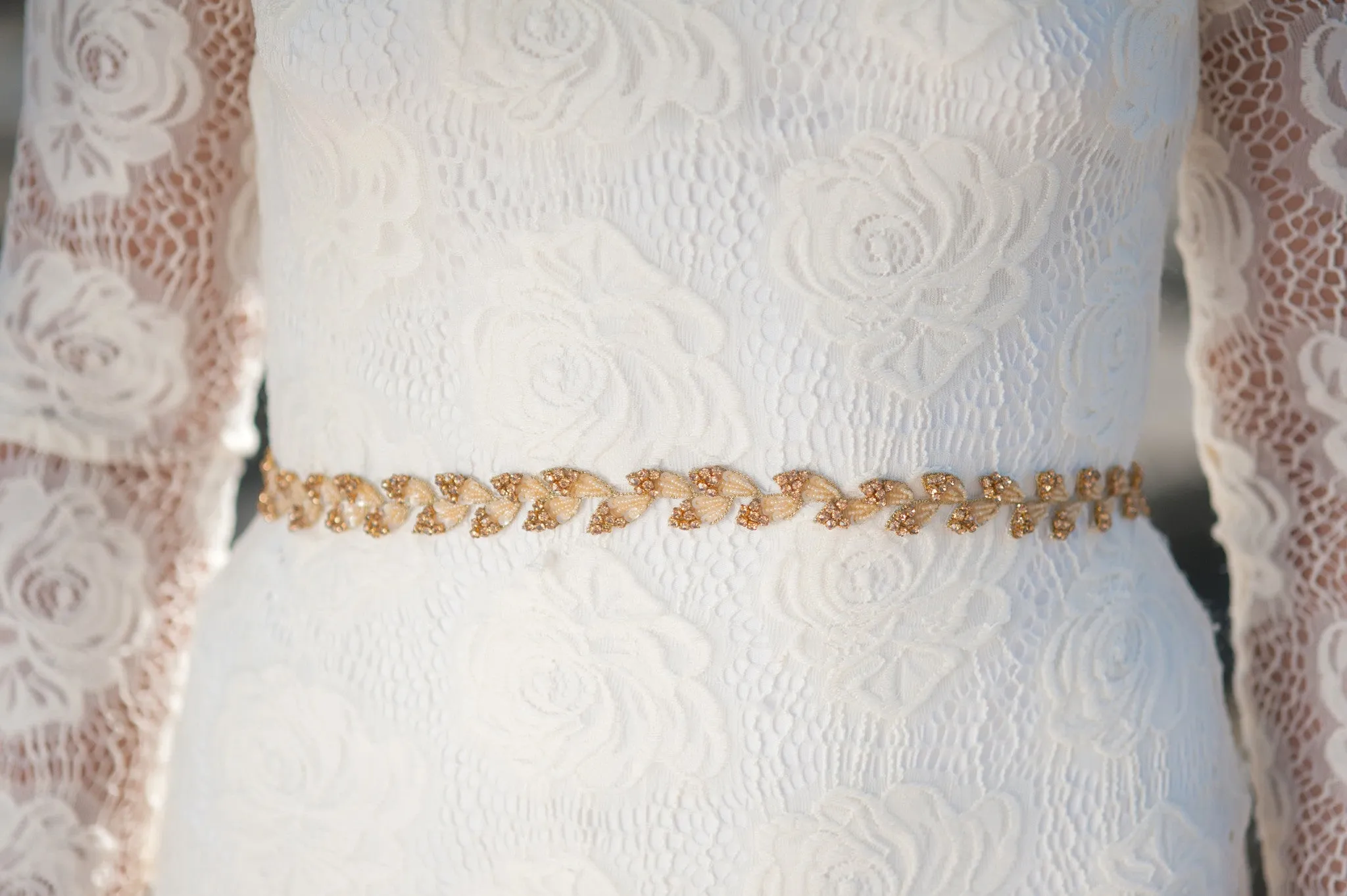 Skinny leaves sash SB160303 (As seen on BHLDN)