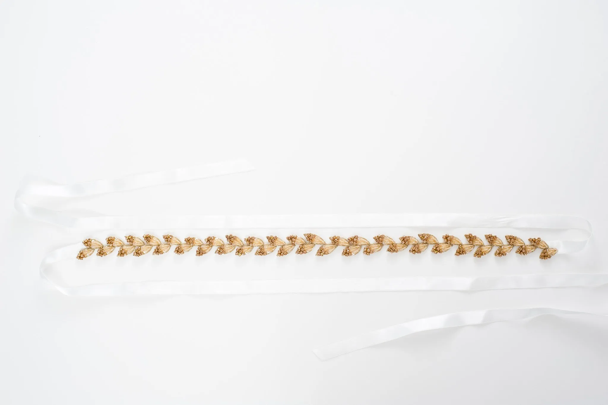Skinny leaves sash SB160303 (As seen on BHLDN)