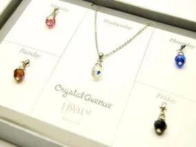 Swarovski Crystal Round Necklace & Pendants Gift Set