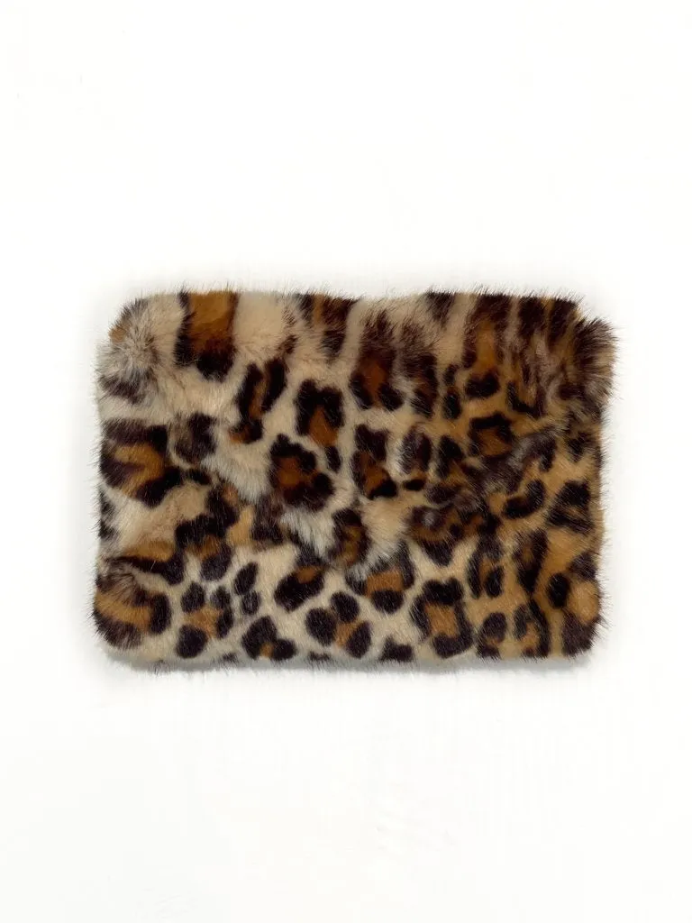 Upcycled Cheetah Clutch
