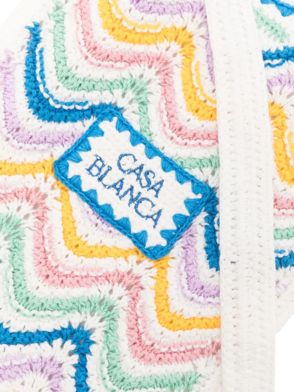 wavy crochet cross body bag
