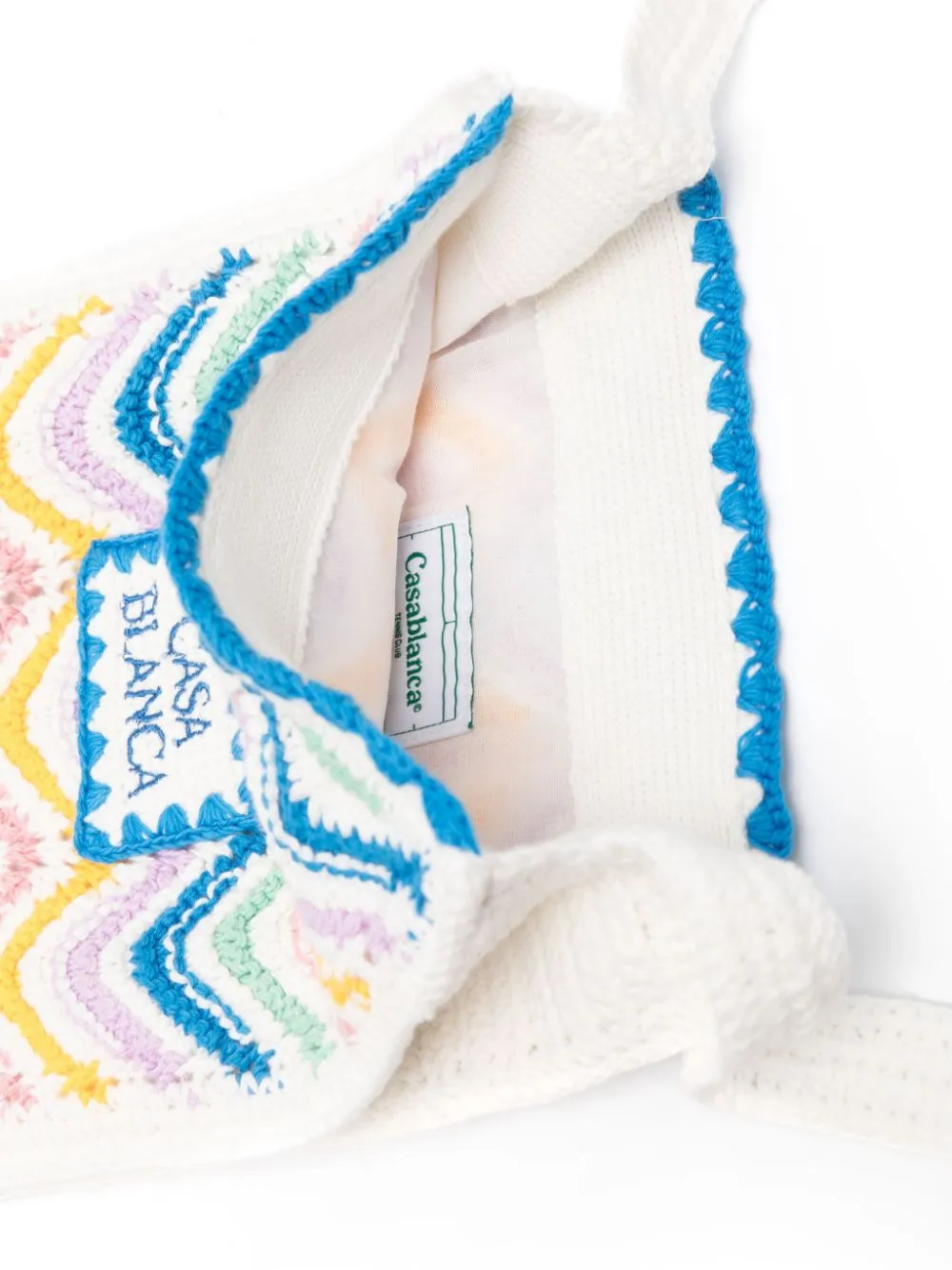 wavy crochet cross body bag
